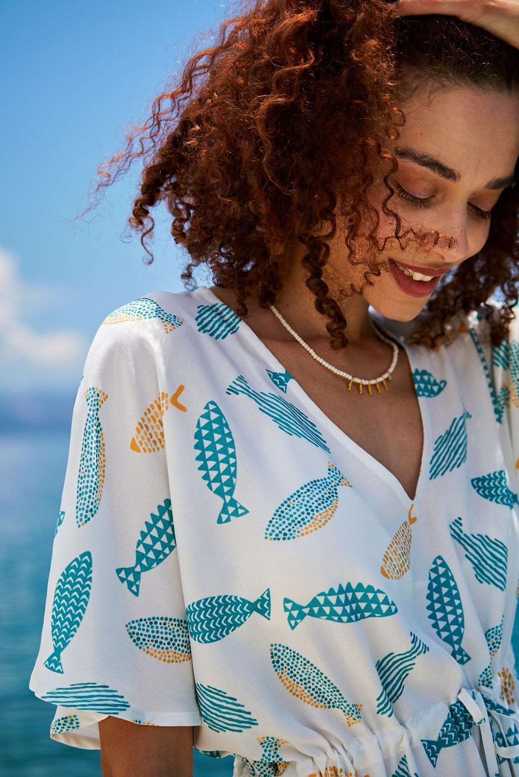 Little Fish Maxi Dress by KOKKOSAMMOU